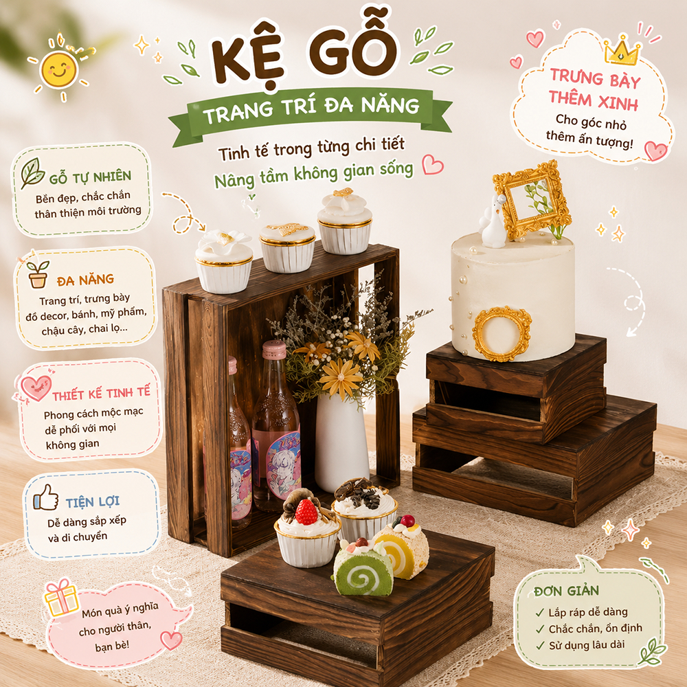 Kệ bánh, kệ tiệc bánh ngọt, buffet kệ tiệc cưới sinh nhật.