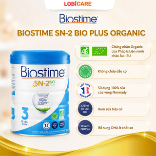 Sữa bò Biostime Organic 100% SN-2 Bio Plus Giúp bé phát triển trí não [DATET12/2026] tăng cường hệ miễn dịch cho trẻ