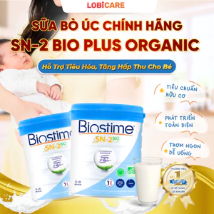 Sữa bò Biostime Organic 100% SN-2 Bio Plus Giúp bé phát triển trí não [DATET12/2026] tăng cường hệ miễn dịch cho trẻ