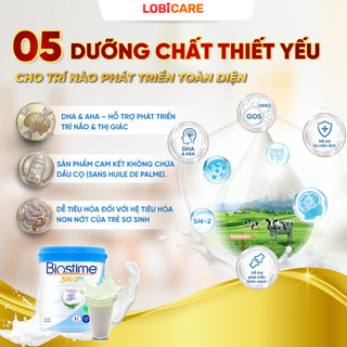 Sữa bò Biostime Organic 100% SN-2 Bio Plus Giúp bé phát triển trí não [DATET12/2026] tăng cường hệ miễn dịch cho trẻ
