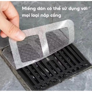 Lưới Lọc Rác Chống Tắc Set 10 Miếng Lọc Rác Nhà Tắm Miệng Cống Thoát Nước Chặn Côn Trùng 10x10cm RIN
