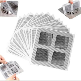 Lưới Lọc Rác Chống Tắc Set 10 Miếng Lọc Rác Nhà Tắm Miệng Cống Thoát Nước Chặn Côn Trùng 10x10cm RIN