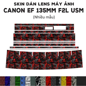 Skin dán Lens Canon EF 135mm F2L USM (Nhiều mẫu) | Decal Film 3M dán bảo vệ ống kính máy ảnh 135 mm
