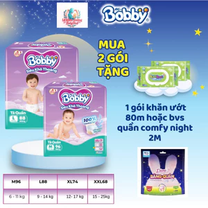 Tã quần Bobby Ultra đủ size M96, L88, XL74, XXL68 - Lê Minh Hương Shop