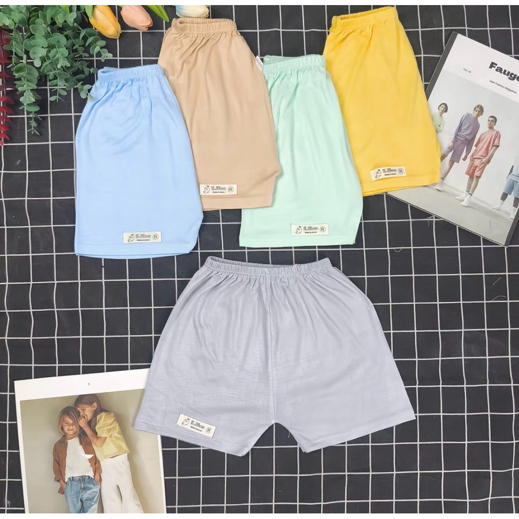 Combo 5 Quần Đùi Mác Kwoo Mềm Mịn Thấm Hút Mồ Hôi Cho Bé Từ 3-18kg