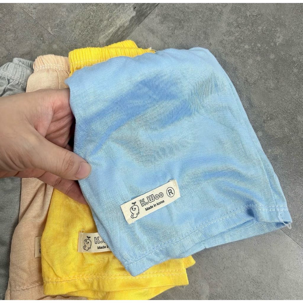 Combo 10 quần đùi Mác Kwoo mềm mịn thấm hút mồ hôi cho bé từ 3-18kg, quần đùi chục thun lạnh