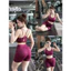 Set lulu tập gym quần lửng form ôm áo sẵn mút chất siêu đẹp cho nữ tôn dáng