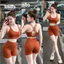 Set lulu tập gym quần lửng form ôm áo sẵn mút chất siêu đẹp cho nữ tôn dáng
