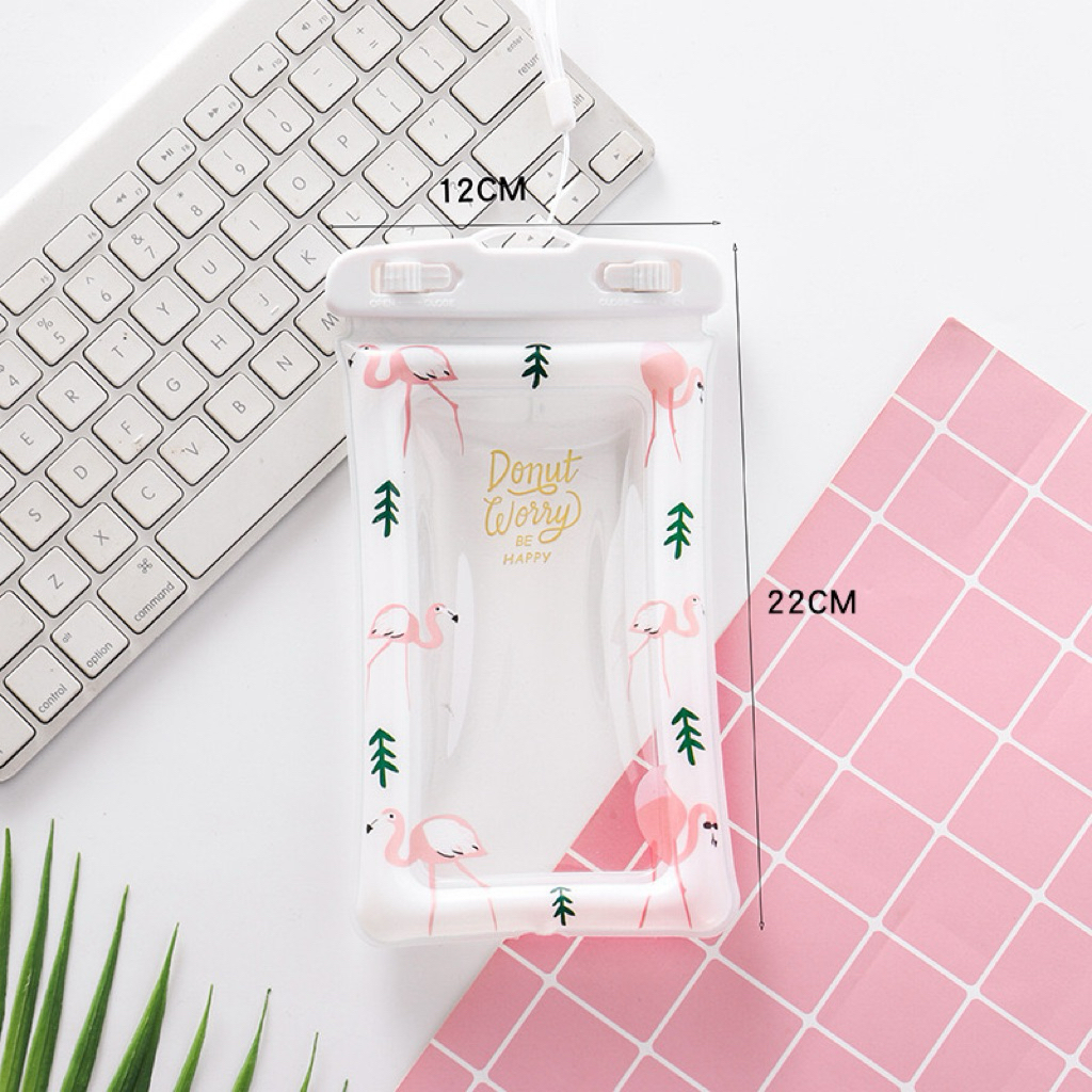 Túi Chống Nước Điện Thoại Đi Biển Cute Cảm Ứng Nhạy Kèm Dây Đeo Cổ Full Màn Hình