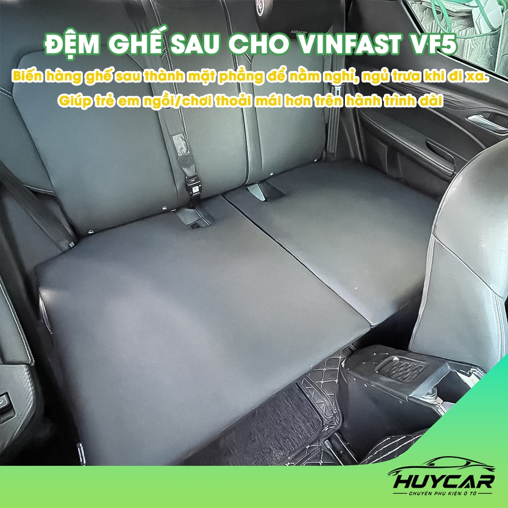 Đệm Ghế Sau Cho Xe Vinfast VF5 Tăng Không Gian Hàng Ghế Sau Thành Giường Nghỉ Cao Cấp Tiện Lợi
