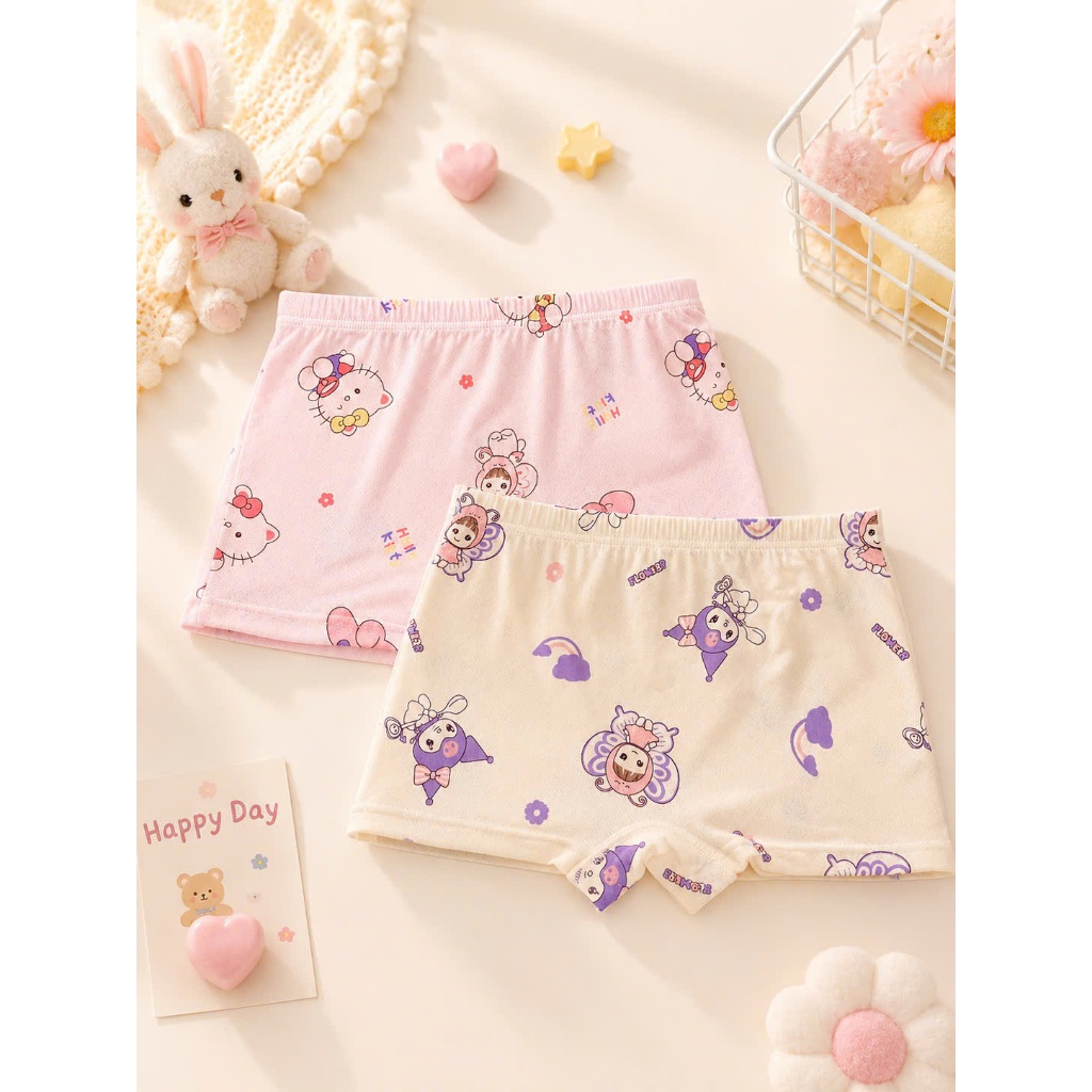 COMBO 2 - COMBO 5 Quần Chip Bé Gái cotton kháng khuẩn mềm mát, thoáng mát co giãn Nhiều Mẫu