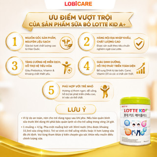 [COMBO] Sữa Bò Lotte Kid A+ Chính Hãng Lon 760G [ DATE T1/2028 ] – Giúp Bé Tăng Chiều Cao và Hấp Thu Dinh Dưỡng Tốt Hơn