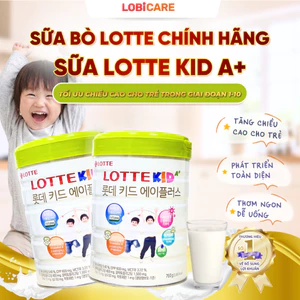 Combo 2 Lon Sữa Bò Hỗ Trợ Phát Triền Chiều Cao Lotte Kid A+ [DATE T8/2025] - Sữa Bò Bổ Sung Canxi Cho Trẻ