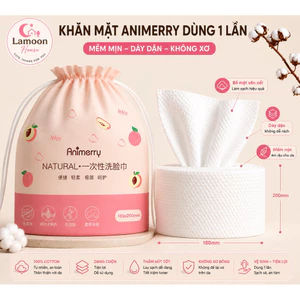 Khăn Mặt Cotton Dùng 1 Lần Animerry Loại 1 | Cotton Ép Cao Cấp - Dày Dặn Không Xơ