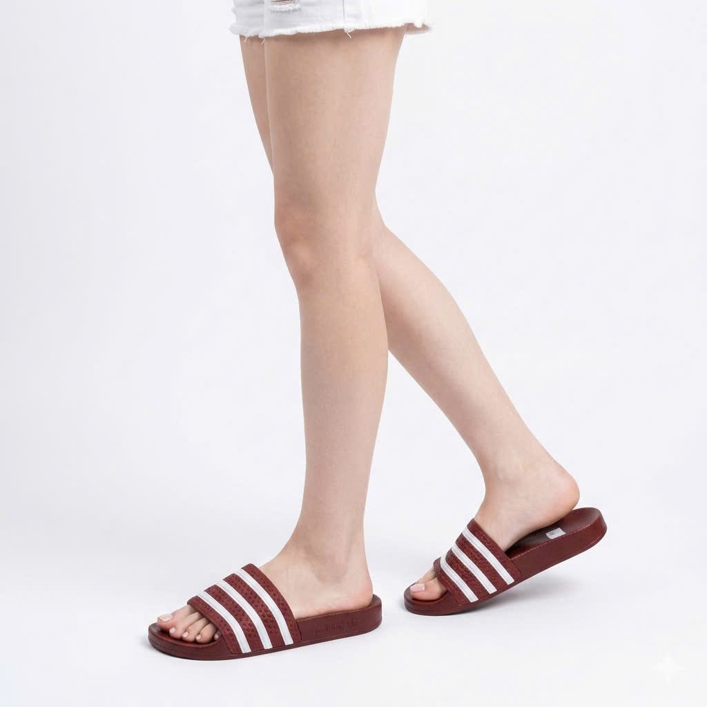 dép adidas, dép lê dạng quai ngang đế chất liệu cao su cao cấp, quai chống nước,trẻ trung năng động - ảnh 4