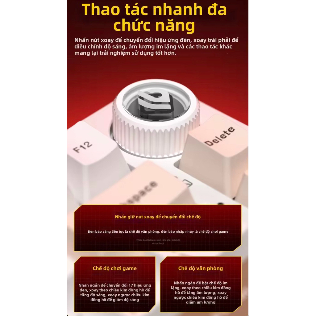 Bàn phím cơ  - LEOBOG HI75C PRO - Nhôm - Núm xoay đa chức năng - 3 Mode - RGB mạch xuôi | BigBuy360 - bigbuy360.vn
