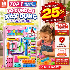 Bộ Đồ Chơi Dụng Cụ Sửa Chữa Cho Bé Kèm Ốc Vít Đồ Chơi Lắp Ráp Kỹ Năng Bé Trai Bé Gái