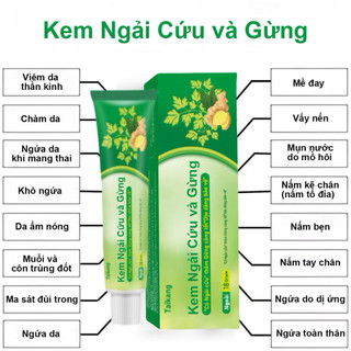 Kem Gừng Ngải Cứu Làm Dịu Da, Hỗ Trợ Giảm Ngứa Da Khô Kích Ứng, Dưỡng Ẩm Và Chăm Sóc Da Toàn Thân