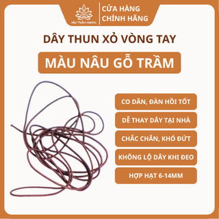 Dây Thun Chỉ Co Giãn Chuyên Xỏ Vòng Tay, Xâu Hạt Trầm Hương Handmade Màu Nâu - Mộc Trầm Hương MTH