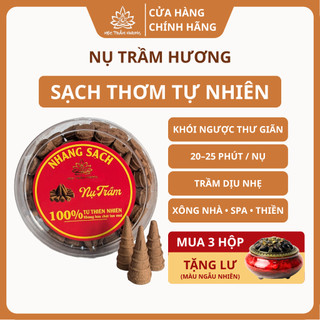 Nụ Trầm Hương Khói Ngược Xông Nhà Sạch Thơm Tự Nhiên (3 Hộp Tặng Lư Gốm Sứ) - Mộc Trầm Hương MTH