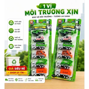 và (Combo 4) Xe Môi Trường+Xe Công Trình