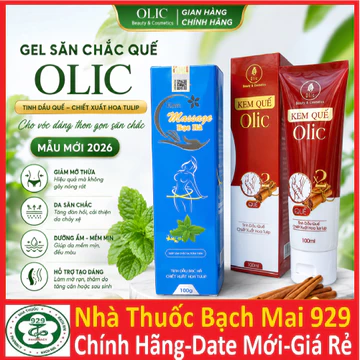 Kem massage bạc hà quế olic - kem gel tan mỡ giảm mỡ thừa săn chắc 100ml tan mỡ bụng đùi bắp tay