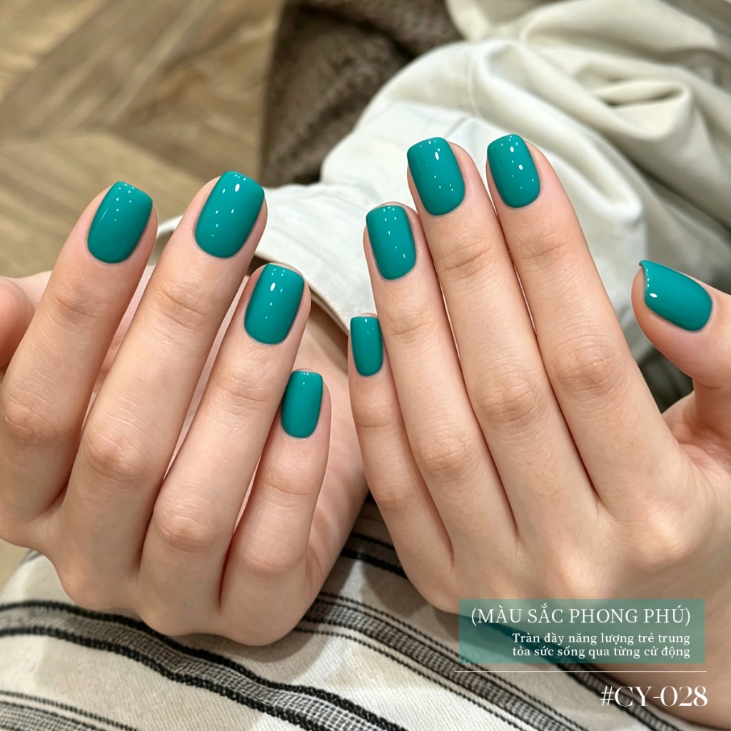 XEIJAYI 40ml-Sơn móng tay dạng gel màu xanh lam-xanh lá, màu sắc bền lâu, phù hợp với mọi tông da.