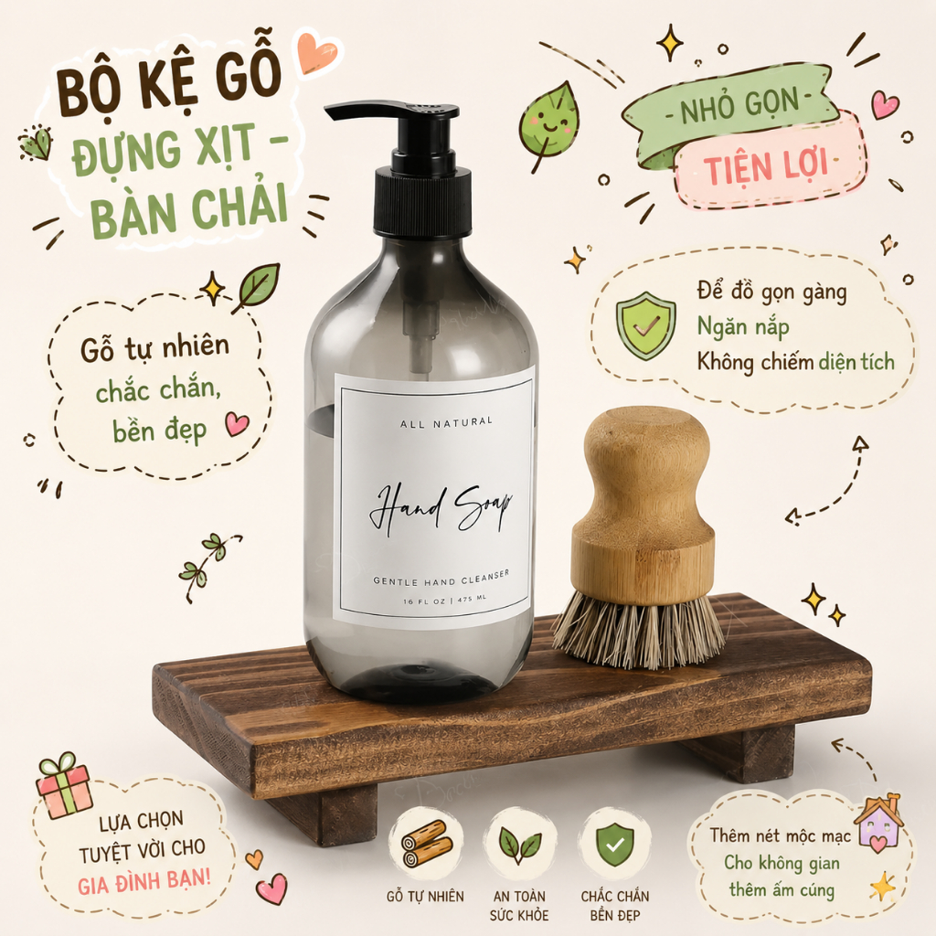 Kệ gỗ để đồ khách sạn, cafe, homestay, spa decor trang trí