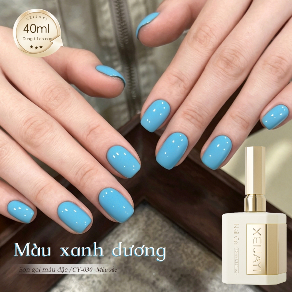 XEIJAYI 40ml - Sơn móng tay dạng gel màu xanh dương đại dương, thích hợp cho các tiệm làm móng và sử dụng tại nhà.