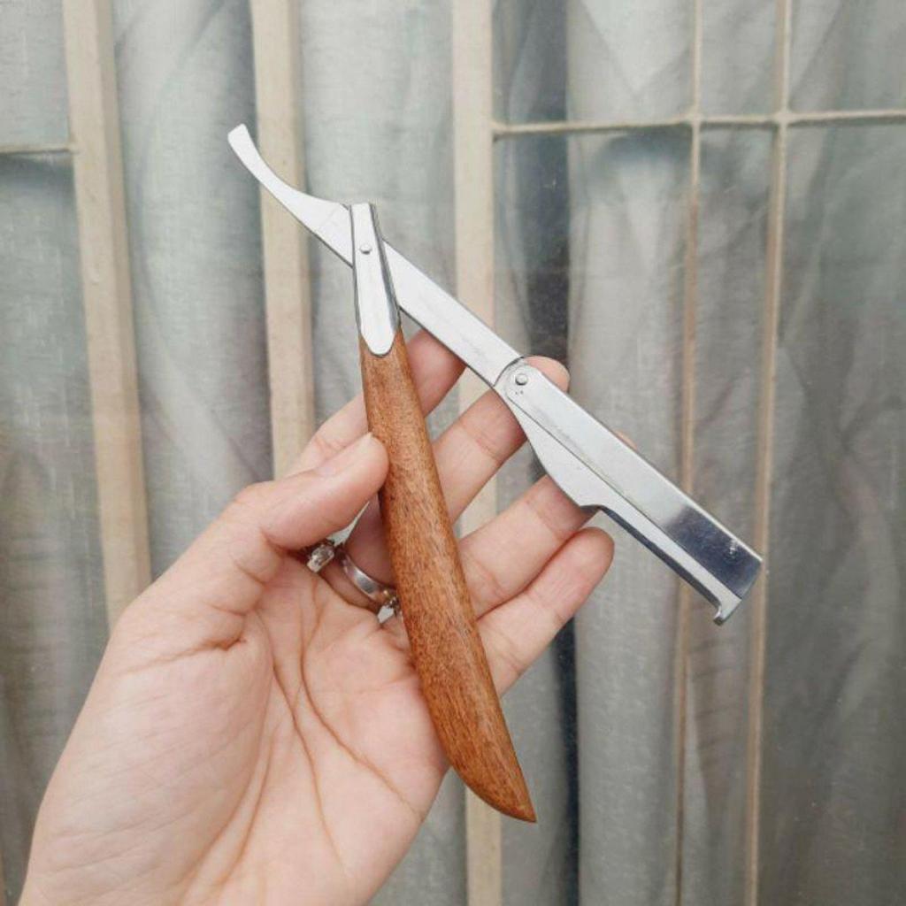 Cán Lam Gỗ Cầm Tay Lắp Dao Lam Cạo Lông Mặt