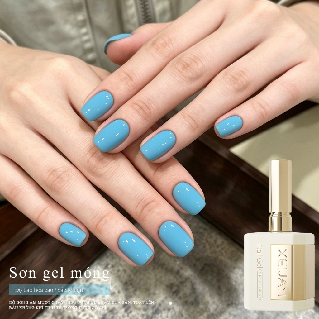 XEIJAYI 40ml - Sơn móng tay dạng gel màu xanh dương đại dương, thích hợp cho các tiệm làm móng và sử dụng tại nhà.