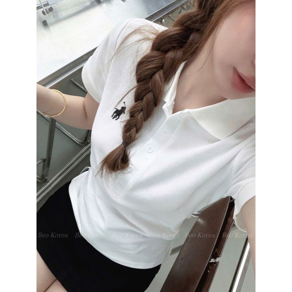 [𝑯𝒂 𝑨𝒏𝒉] Áo Cộc Polo Thêu Ngựa QCL1