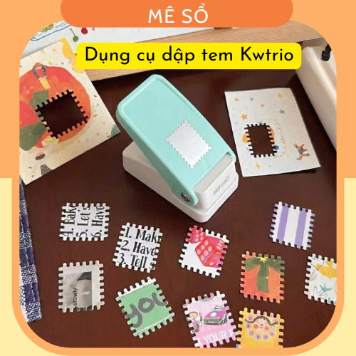 Máy Dập Tem Thủ Công Kwtrio, Máy Dập Nổi Hình Tem Chữ Nhật, Hình Vuông, Ngôi Sao,Làm Đồ Thủ Công DIY