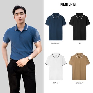 Áo Polo Nam MENTORIS Vải Cotton Cao Cấp, Form Tôn Dáng,Thiết Kế Trẻ Trung MPL34