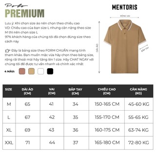 Áo Polo Nam MENTORIS Vải Cotton Cao Cấp, Form Tôn Dáng,Thiết Kế Trẻ Trung MPL34