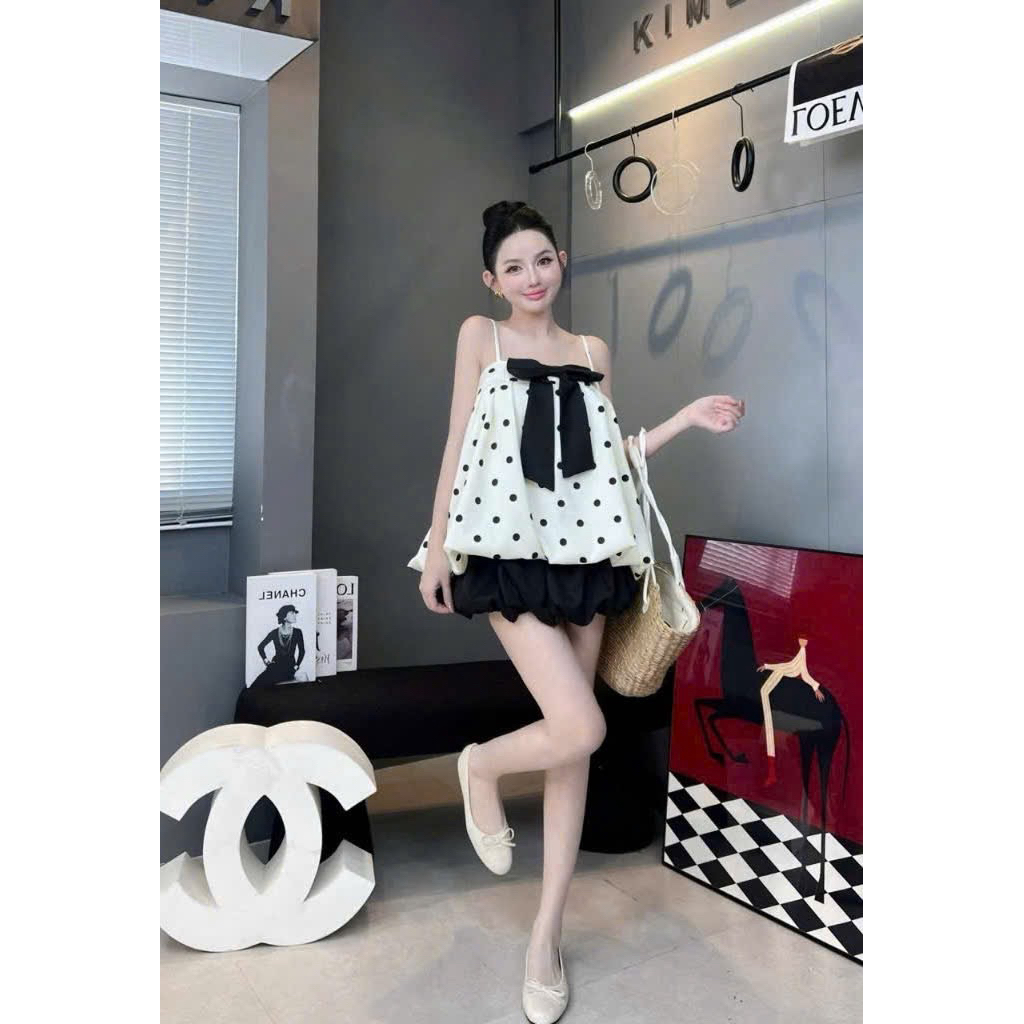 Áo 2 DÂY NƠ NHÚN BÍ XOÈ 2 lỚP