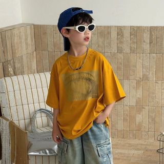 Áo Thun T-Shirt Bé Trai Vàng Cam In Họa Tiết Mí Mắt Phong Cách Mellow Duck (4-13 Tuổi) B2605004