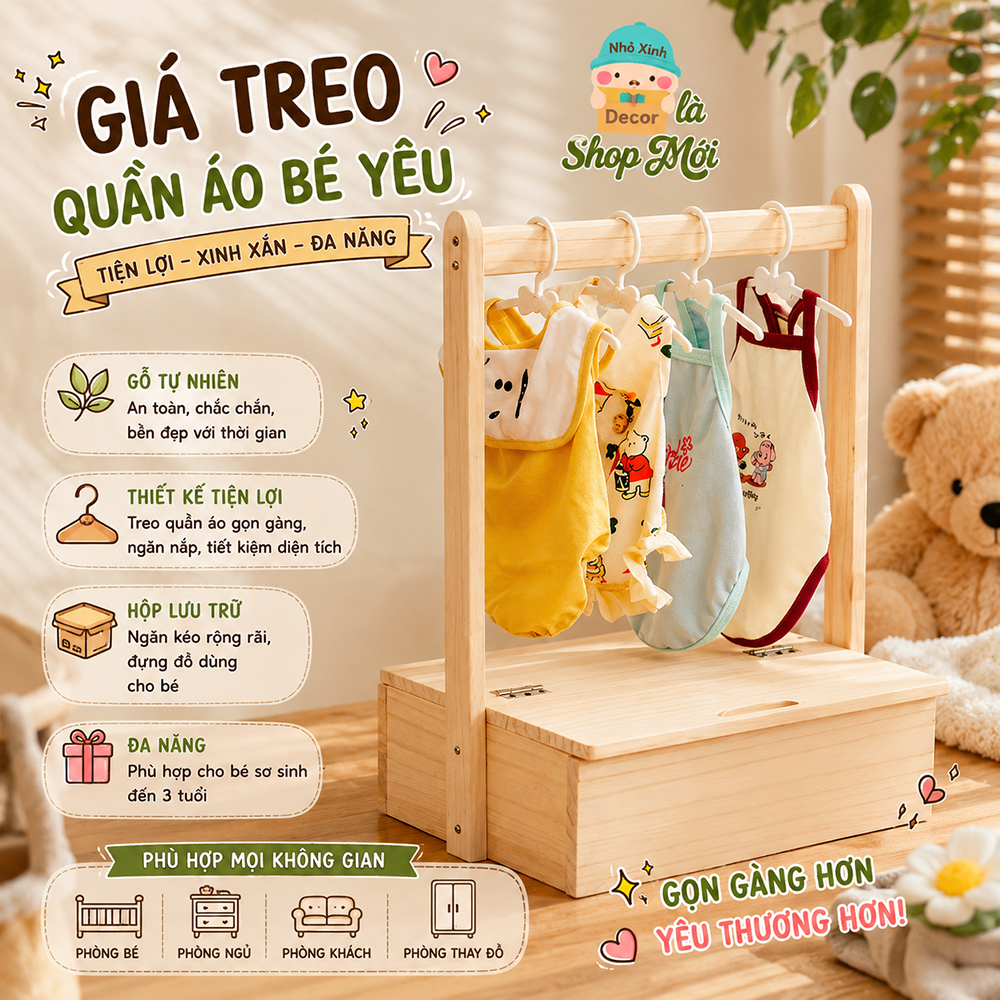 Khay gỗ có nắp và tay xách dùng đụng phụ kiện, để đồ đa năng, hộp gỗ để đồ handmade