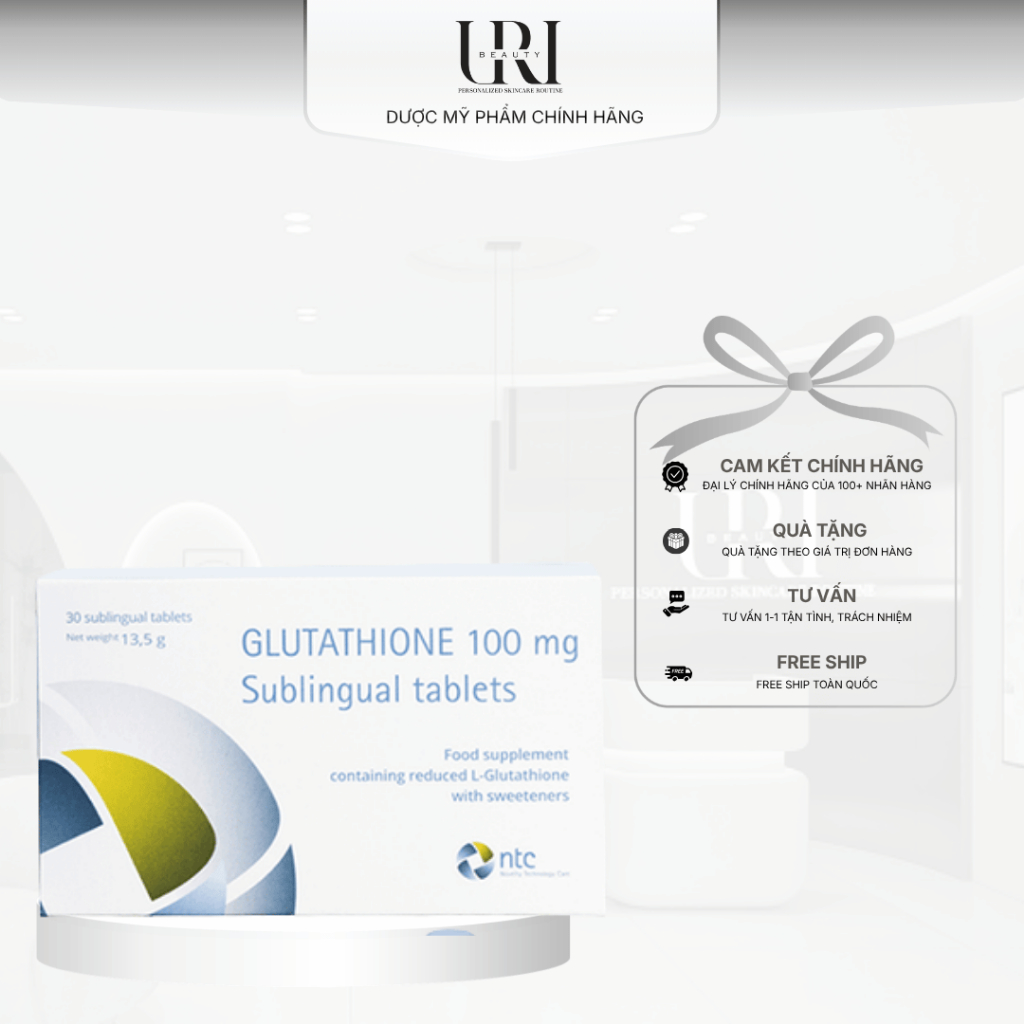 Cng Ty] GLUTATHIONE Vin Ngm Trng Da 100mg Sublingual Tablets - Hp 30  Vin | Shopee Vit Nam