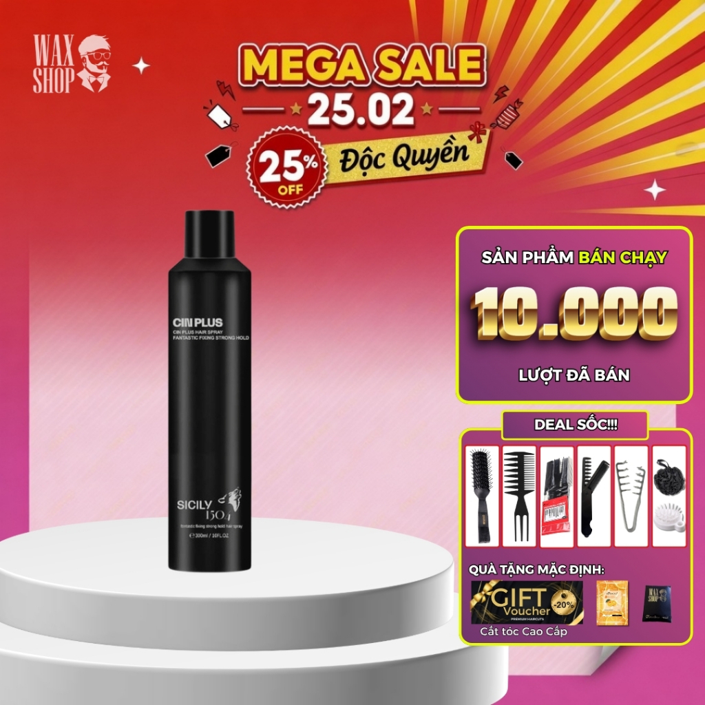 Gôm xịt tóc nam Cin Plus Hair Spray 300ml, Hair Spray X 420ml giữ nếp ...
