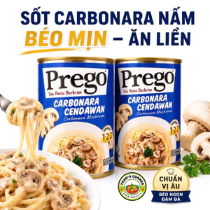 SỐT MÌ Ý CARBONARA NẤM PREGO 295G – BÉO MỊN, ĂN LIỀN, CHUẨN VỊ ÂU