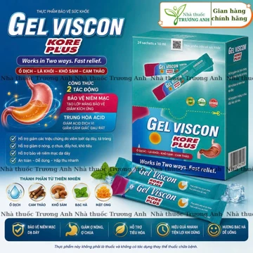 Gel Dạ Dày Viscon Kore Plus Giảm Đau Dạ Dày, Trào Ngược, Giảm Viêm Loét Dạ Dày Tá Tràng, Đầy Bụng Khó Tiêu. Hộp 20 gói