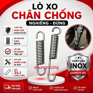 Lò Xo Chân Chống Xe Máy Inox 304 Dầy 3Li – Chống Rỉ Sét, Đàn Hồi Cao Cho Chân Chống Nghiêng & Đứng caoduongracing