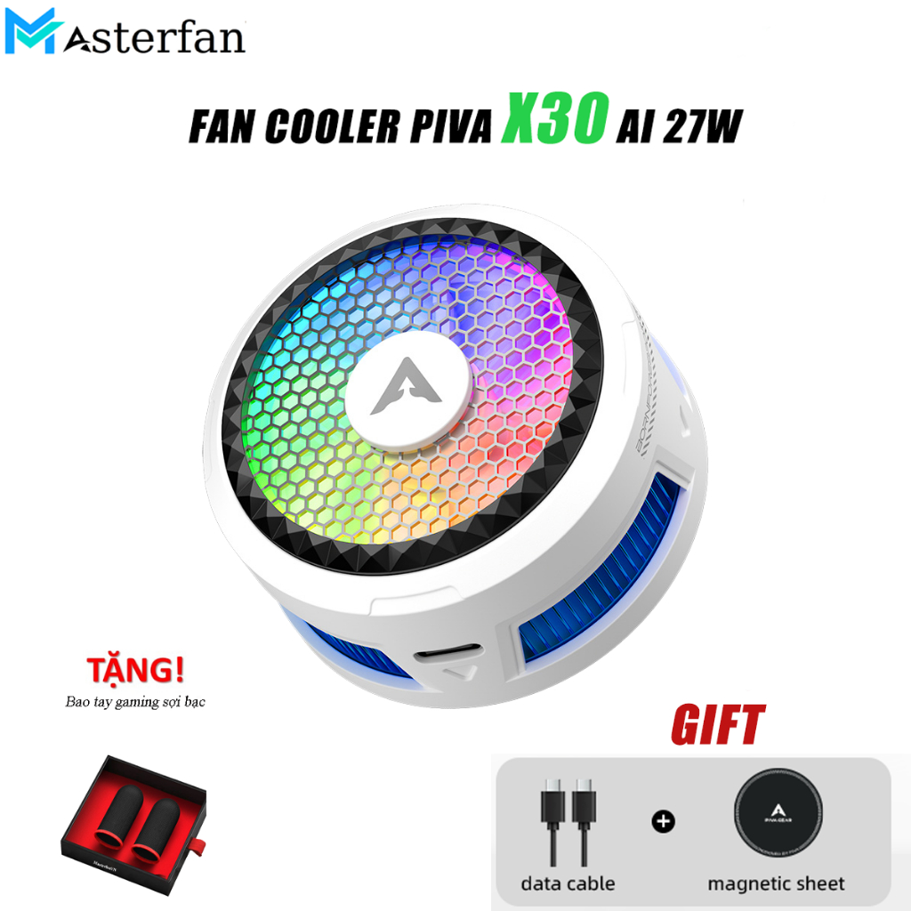 Piva X30 | Quạt tản nhiệt sò lạnh cao cấp làm lạnh nhanh, hút gió ngược không nóng tay khi chơi game pubg | BigBuy360 - bigbuy360.vn