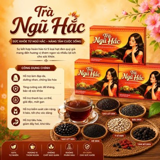 Trà Ngũ Hắc [ MUA 3 TẶNG 1 ] thanh lọc cơ thể, đẹp da, dưỡng tóc và làm đen tóc giúp tóc chắc khỏe