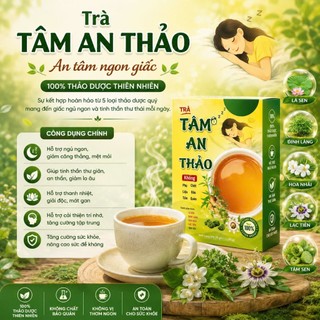 Trà Tâm An Thảo [ Chính Hãng Chuẩn ISO ] Cải thiện giấc ngủ ngon giảm đau đầu căng thẳng stress