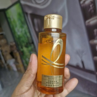 Combo 2 Chai Dầu Gội L'Oreal Paris Extraordinary Oil Smooth Vàng/hồng Mini chai 80ml