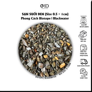 Sạn Suối Đen (Mix Size) | Nhiều Kích Thước Tối Màu Xen Lẫn Hài Hoà