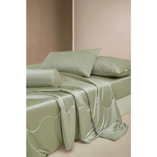 Bộ chăn ga gối lụa băng MARK SIGNATURE M2T BEDDING - gồm 1 ga giường, 2 vỏ gối nằm, 1 vỏ gối ôm và 1 chăn hè chần bông