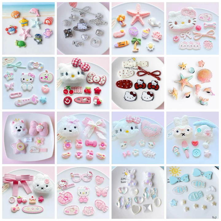 [Hot Trend] Set Charm Sticker Gắn Dép Sục Dép Có Lỗ Đa Dạng Chủ Đề Có Sẵn Nút
